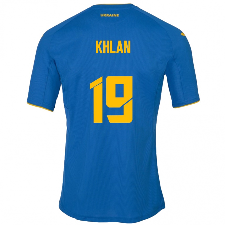 Niño Fútbol Camiseta Ucrania Maksym Khlan #19 Azul 2ª Equipación 24-26 México