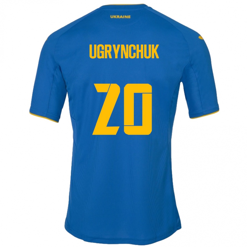 Niño Fútbol Camiseta Ucrania Artem Ugrynchuk #20 Azul 2ª Equipación 24-26 México