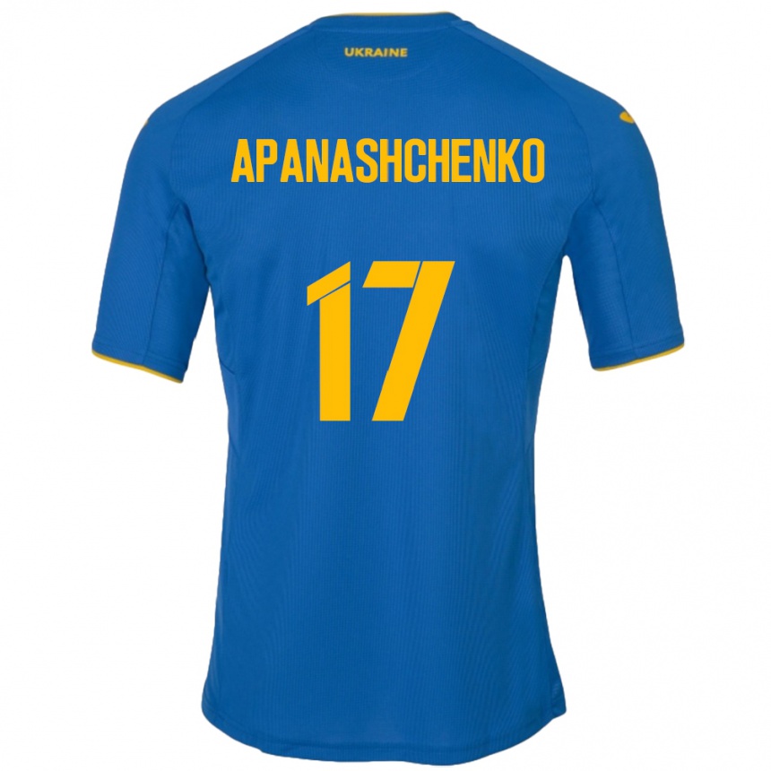 Niño Fútbol Camiseta Ucrania Daryna Apanashchenko #17 Azul 2ª Equipación 24-26 México