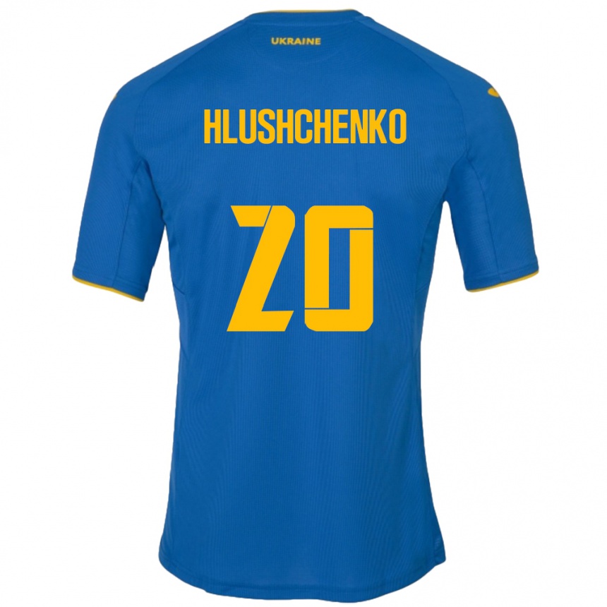 Niño Fútbol Camiseta Ucrania Inna Hlushchenko #20 Azul 2ª Equipación 24-26 México