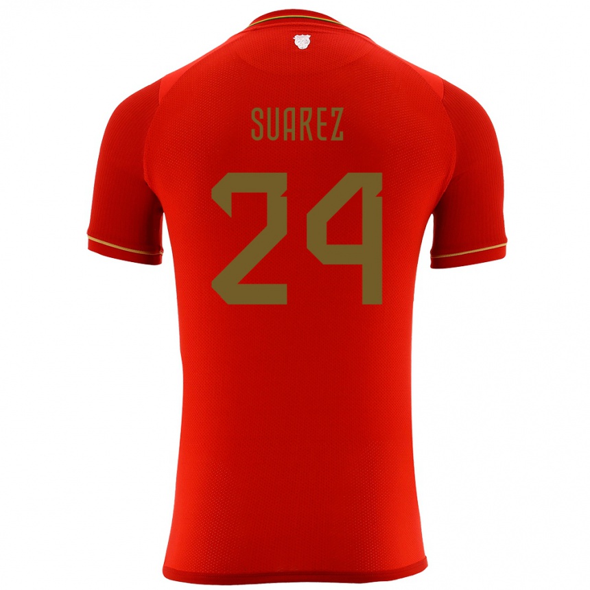 Niño Fútbol Camiseta Bolivia Marcelo Suárez #24 Rojo 2ª Equipación 24-26 México