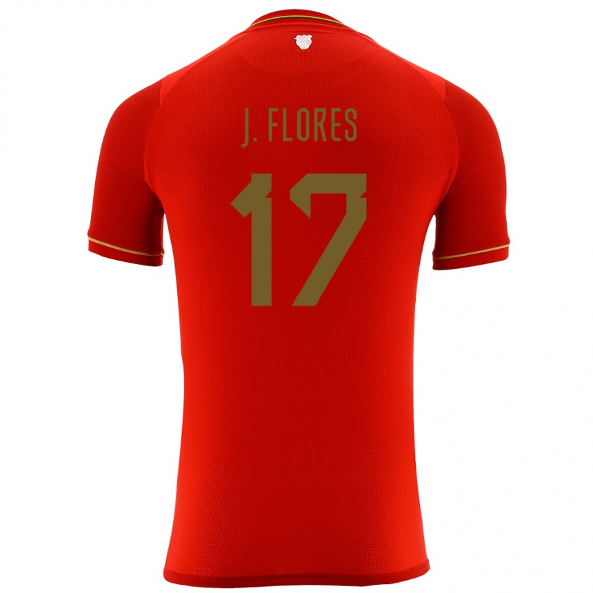 Niño Fútbol Camiseta Bolivia José Flores #17 Rojo 2ª Equipación 24-26 México