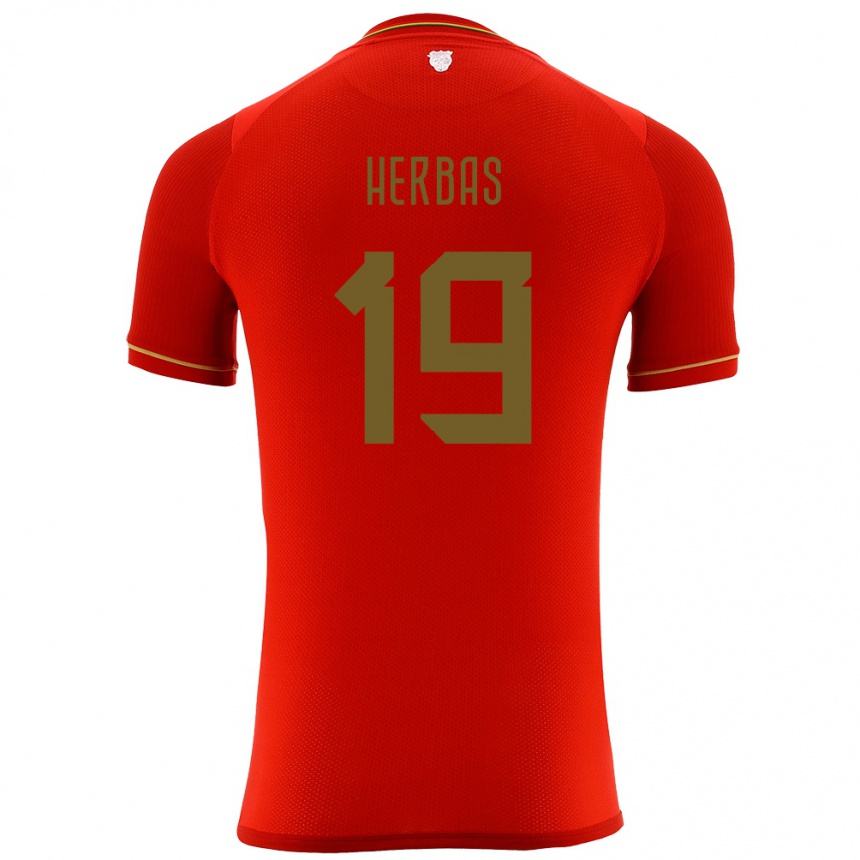 Niño Fútbol Camiseta Bolivia Alan Herbas #19 Rojo 2ª Equipación 24-26 México