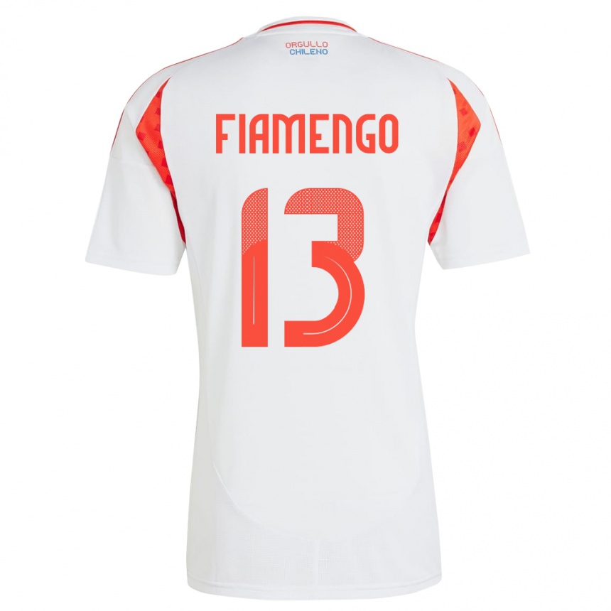 Niño Fútbol Camiseta Chile Darko Fiamengo #13 Blanco 2ª Equipación 24-26 México