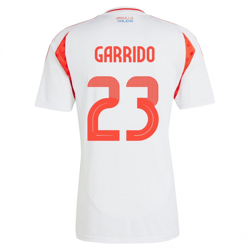 Niño Fútbol Camiseta Chile Pedro Garrido #23 Blanco 2ª Equipación 24-26 México