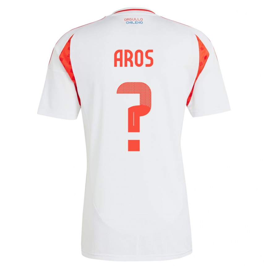 Niño Fútbol Camiseta Chile Vicente Aros #0 Blanco 2ª Equipación 24-26 México