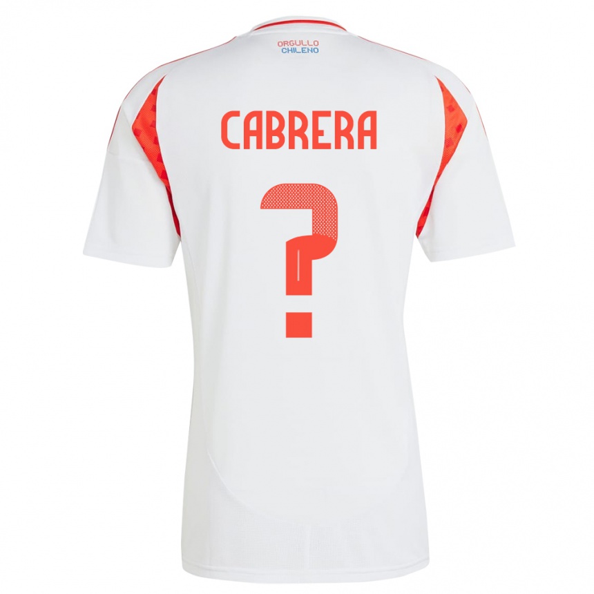 Niño Fútbol Camiseta Chile Vicente Cabrera #0 Blanco 2ª Equipación 24-26 México