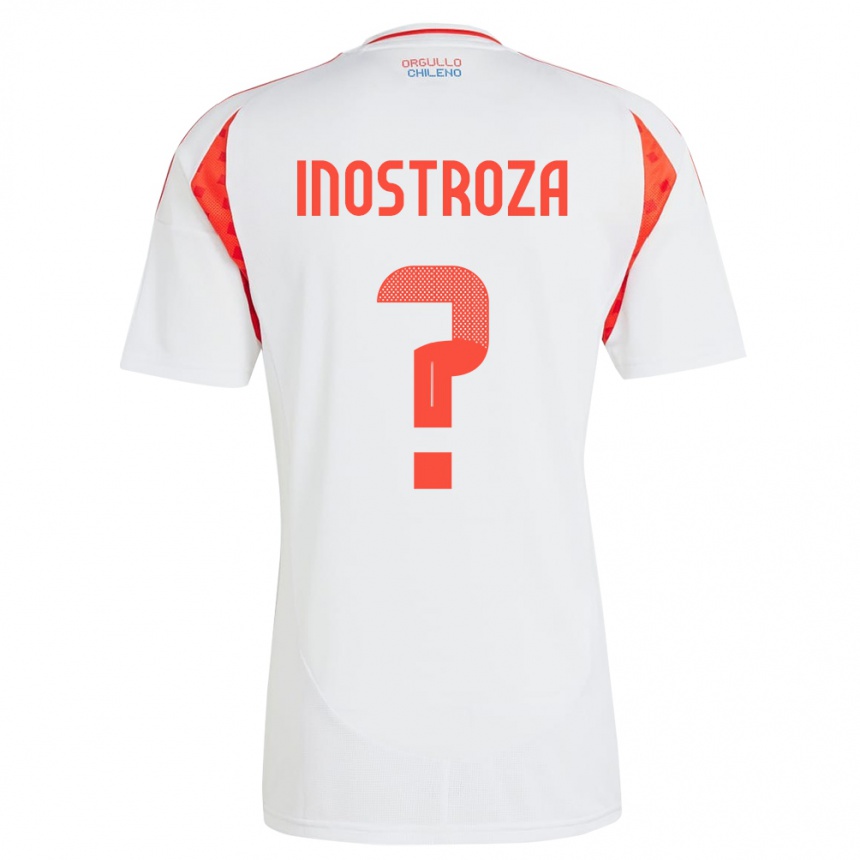 Niño Fútbol Camiseta Chile Fernando Inostroza #0 Blanco 2ª Equipación 24-26 México