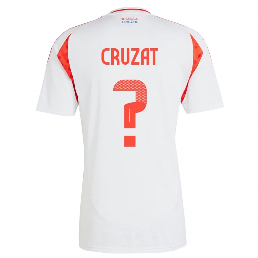 Niño Fútbol Camiseta Chile Ignacio Cruzat #0 Blanco 2ª Equipación 24-26 México