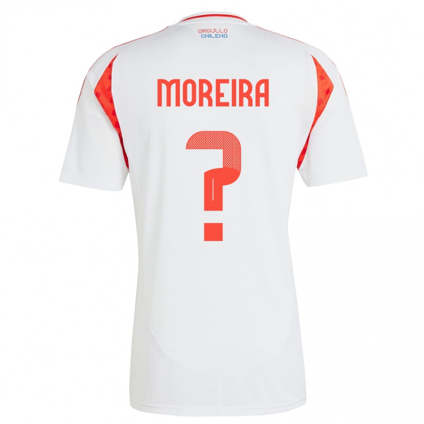 Niño Fútbol Camiseta Chile Vicente Moreira #0 Blanco 2ª Equipación 24-26 México