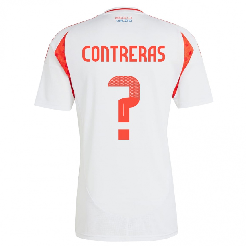 Niño Fútbol Camiseta Chile Mathías Contreras #0 Blanco 2ª Equipación 24-26 México