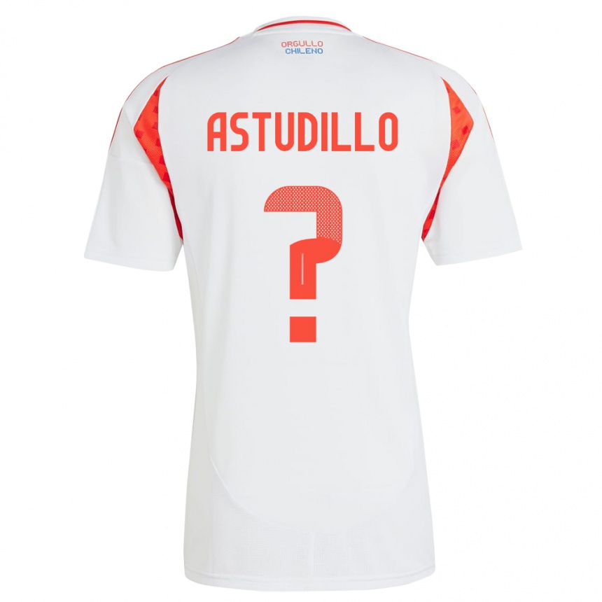 Niño Fútbol Camiseta Chile Jerall Astudillo #0 Blanco 2ª Equipación 24-26 México