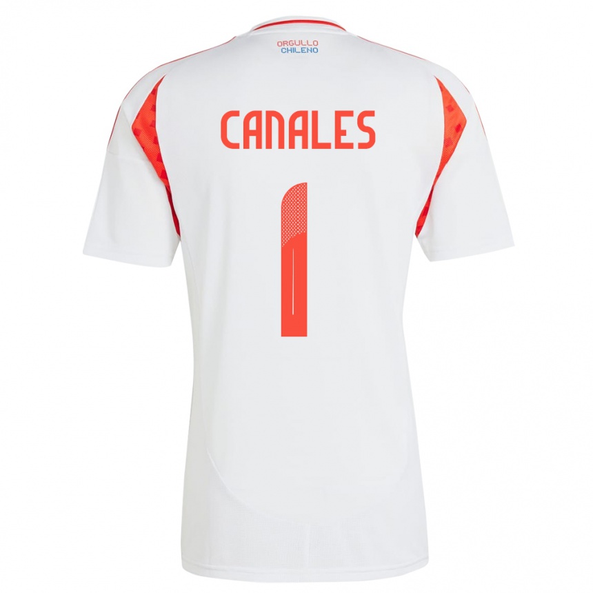 Niño Fútbol Camiseta Chile Antonia Canales #1 Blanco 2ª Equipación 24-26 México