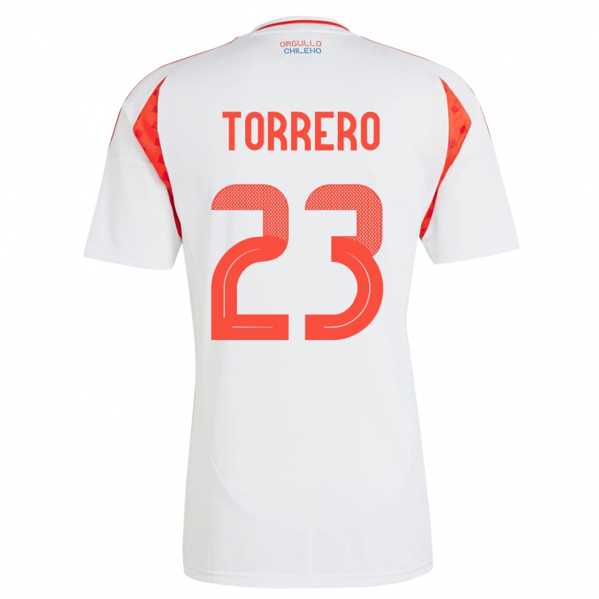 Niño Fútbol Camiseta Chile Ryann Torrero #23 Blanco 2ª Equipación 24-26 México