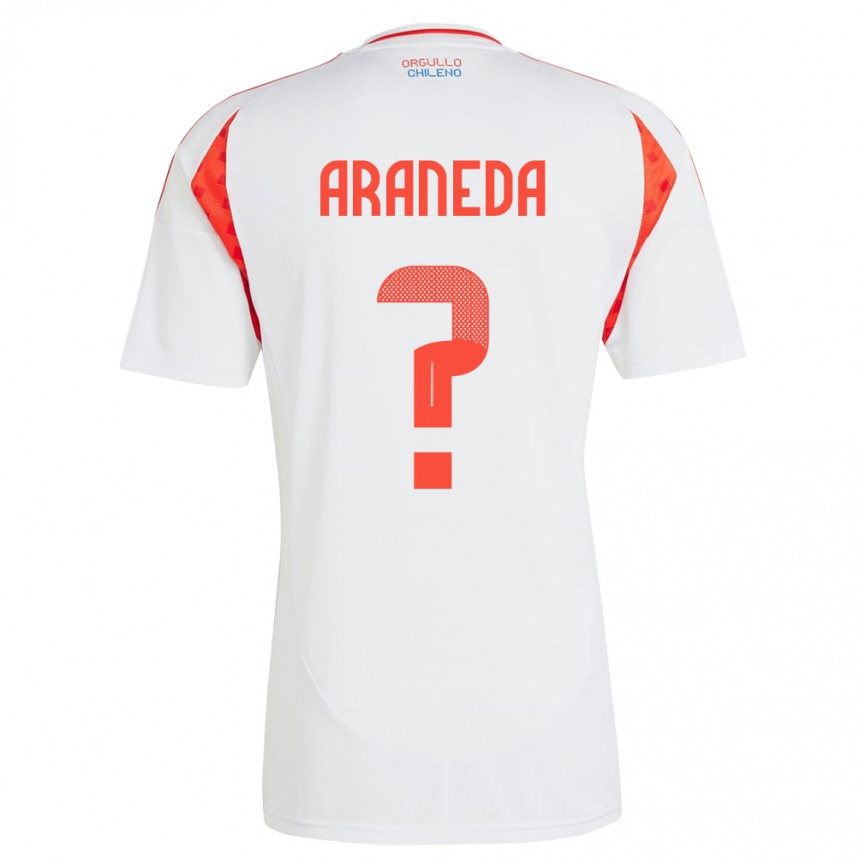 Niño Fútbol Camiseta Chile Arantxa Araneda #0 Blanco 2ª Equipación 24-26 México