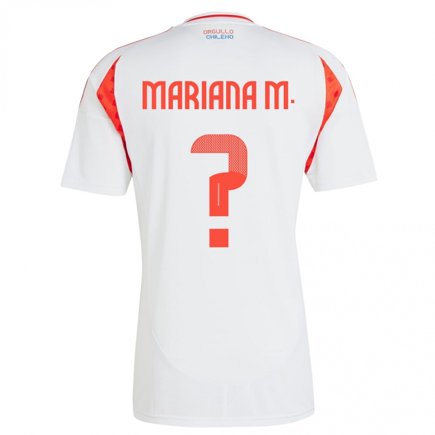 Niño Fútbol Camiseta Chile Mariana Morales #0 Blanco 2ª Equipación 24-26 México