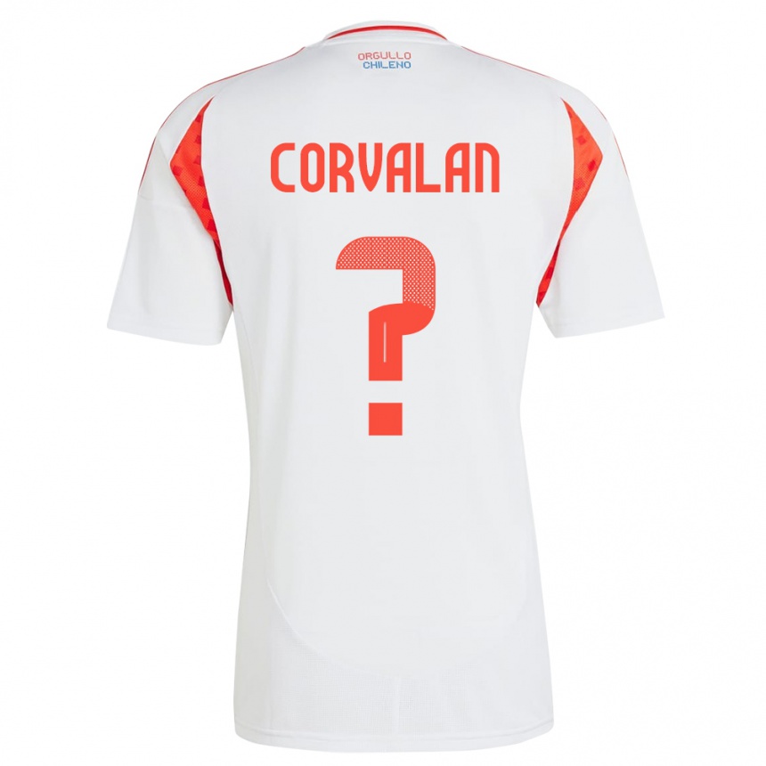 Niño Fútbol Camiseta Chile Elisa Corvalan #0 Blanco 2ª Equipación 24-26 México