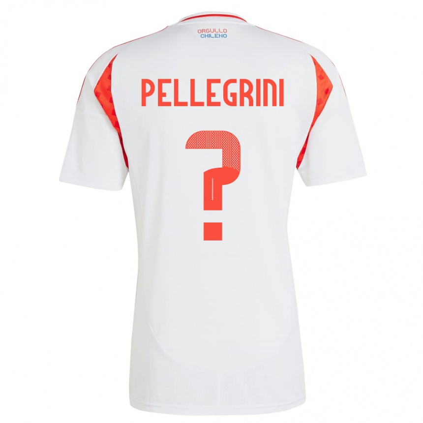 Niño Fútbol Camiseta Chile Maya Pellegrini #0 Blanco 2ª Equipación 24-26 México