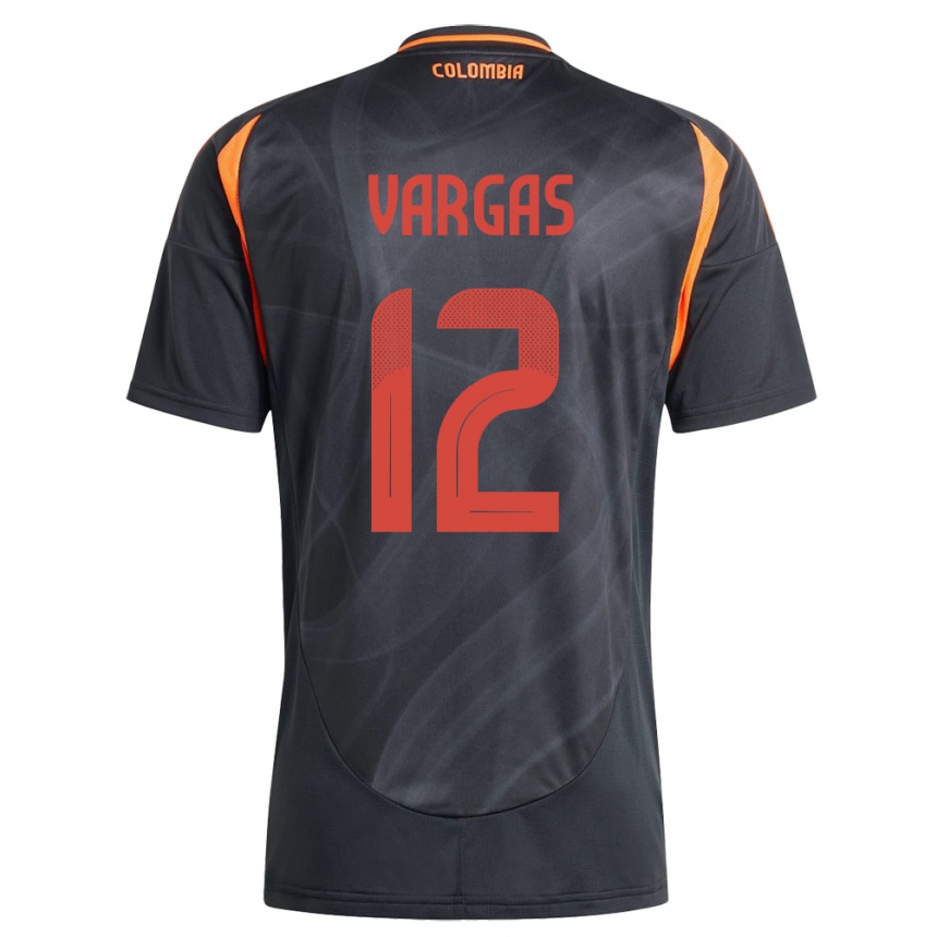 Niño Fútbol Camiseta Colombia Camilo Vargas #12 Negro 2ª Equipación 24-26 México