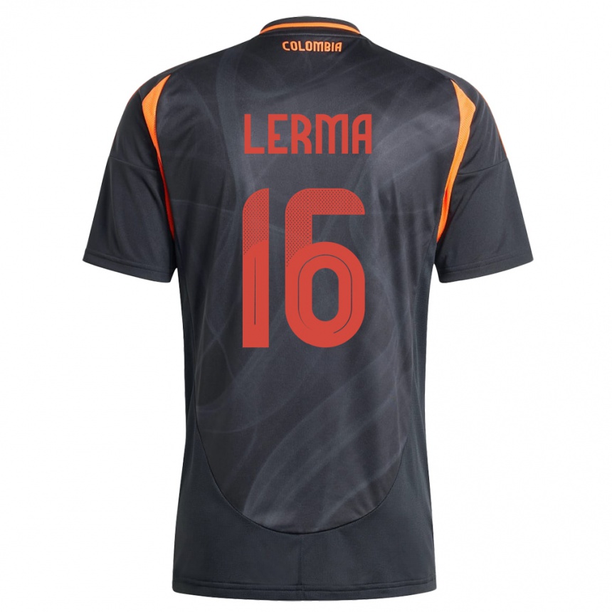 Niño Fútbol Camiseta Colombia Jefferson Lerma #16 Negro 2ª Equipación 24-26 México