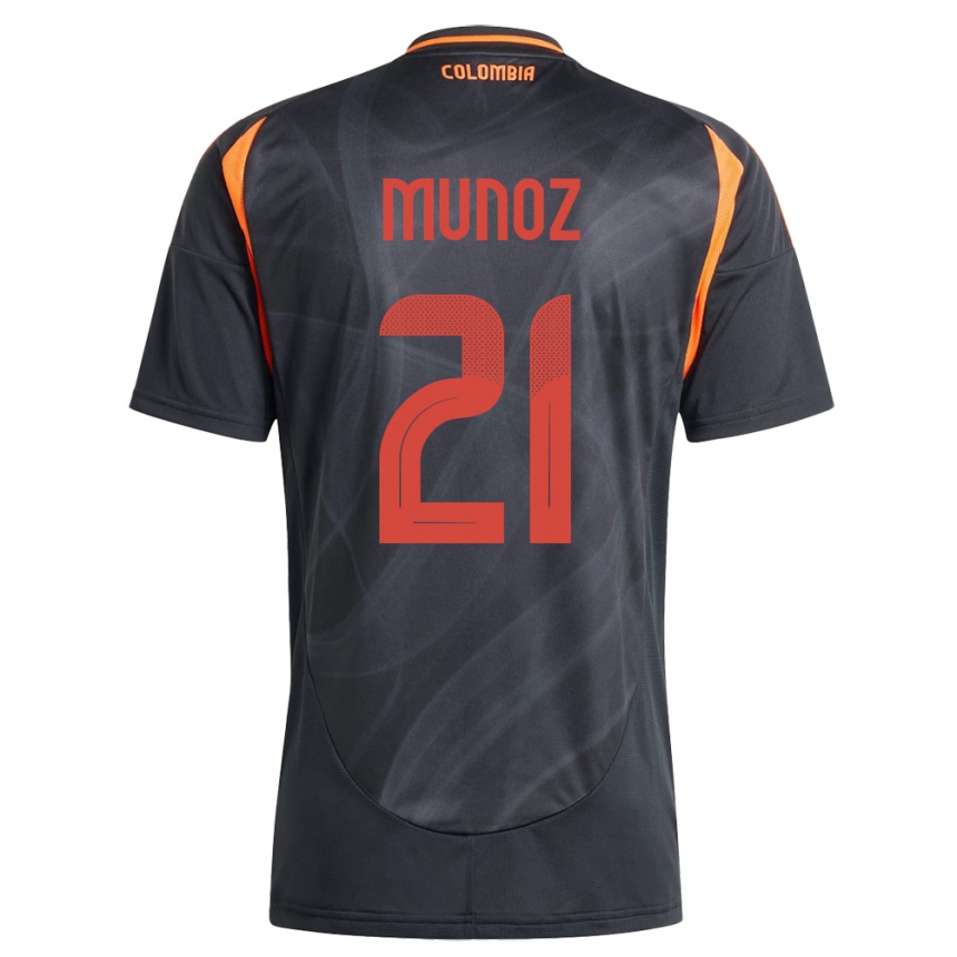 Niño Fútbol Camiseta Colombia Daniel Muñoz #21 Negro 2ª Equipación 24-26 México