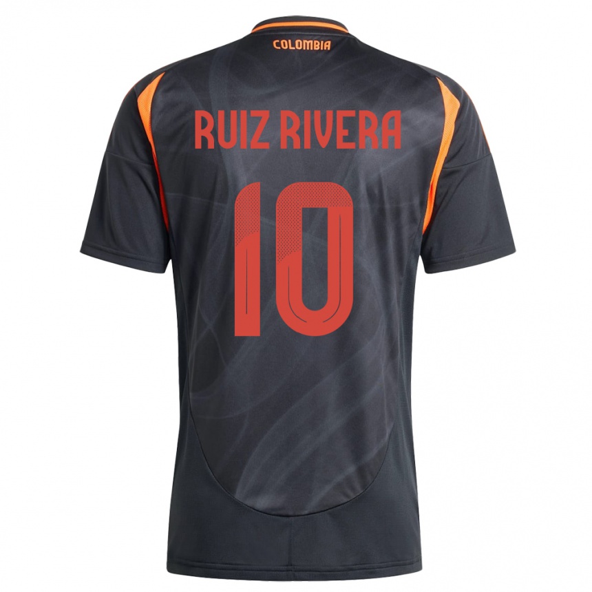 Niño Fútbol Camiseta Colombia Daniel Ruiz Rivera #10 Negro 2ª Equipación 24-26 México