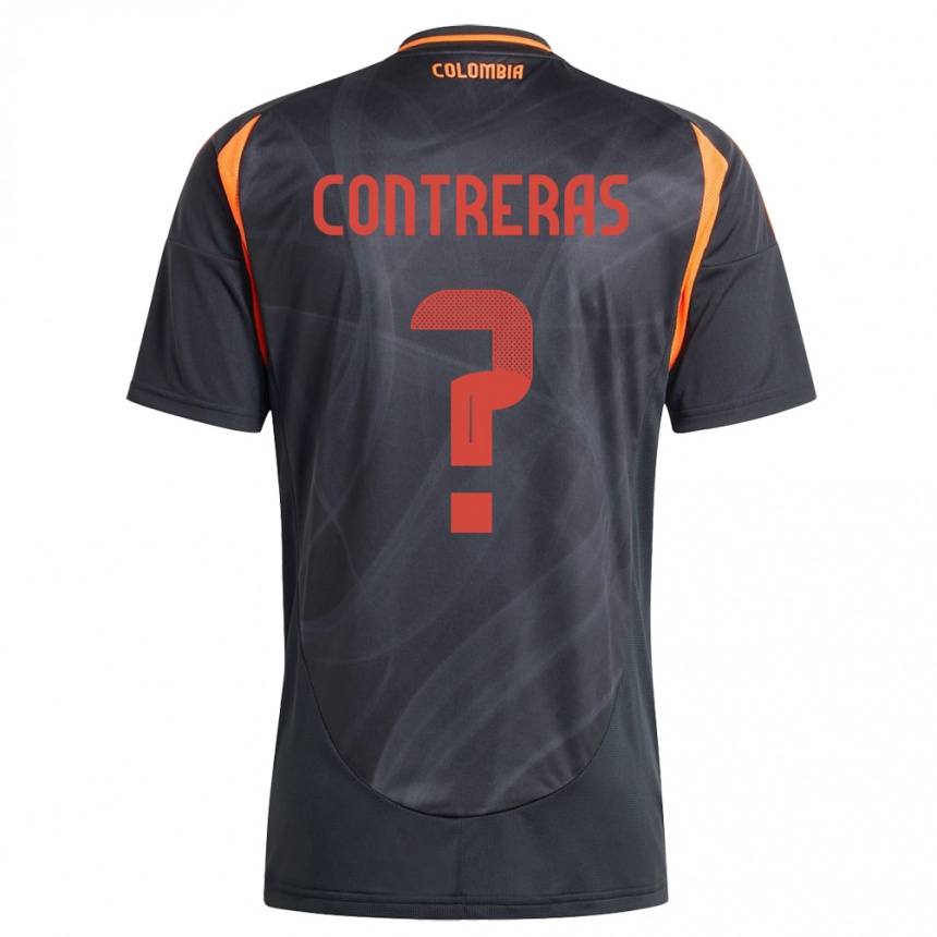 Niño Fútbol Camiseta Colombia David Contreras #0 Negro 2ª Equipación 24-26 México