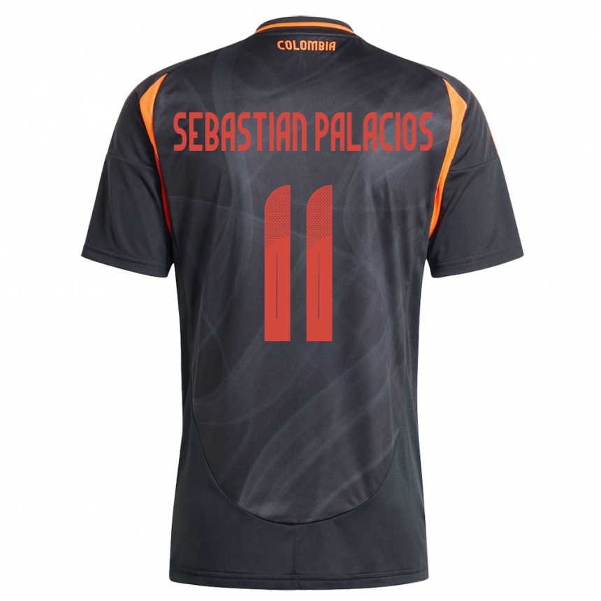 Niño Fútbol Camiseta Colombia Juan Sebastián Palacios #11 Negro 2ª Equipación 24-26 México