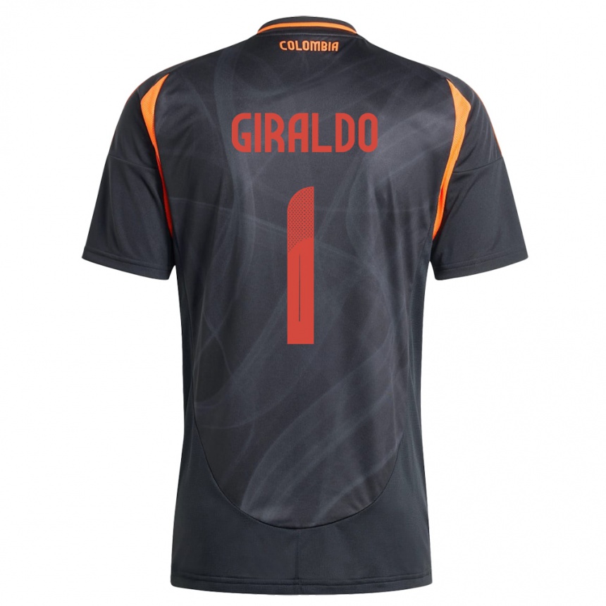 Niño Fútbol Camiseta Colombia Natalia Giraldo #1 Negro 2ª Equipación 24-26 México