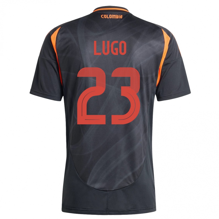 Niño Fútbol Camiseta Colombia Michelle Lugo #23 Negro 2ª Equipación 24-26 México