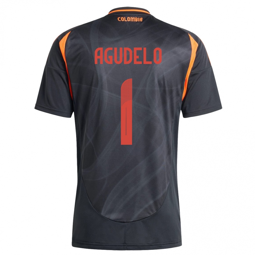 Niño Fútbol Camiseta Colombia Luisa Agudelo #1 Negro 2ª Equipación 24-26 México