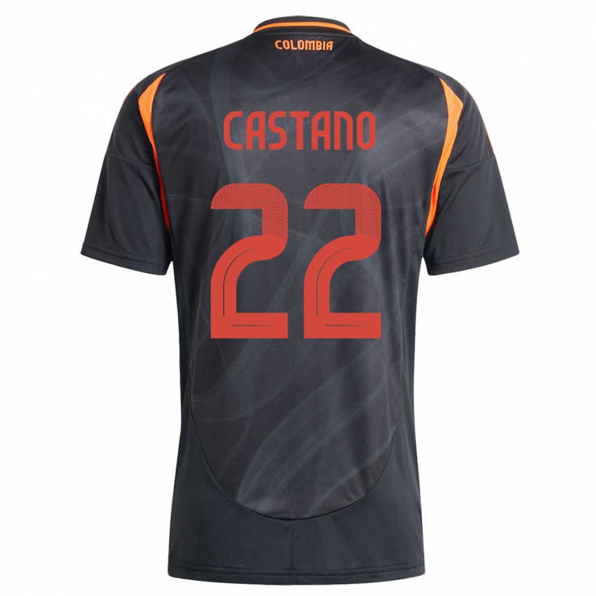 Niño Fútbol Camiseta Colombia Stefany Castaño #22 Negro 2ª Equipación 24-26 México