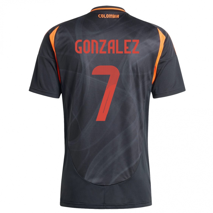 Niño Fútbol Camiseta Colombia Celis González #7 Negro 2ª Equipación 24-26 México