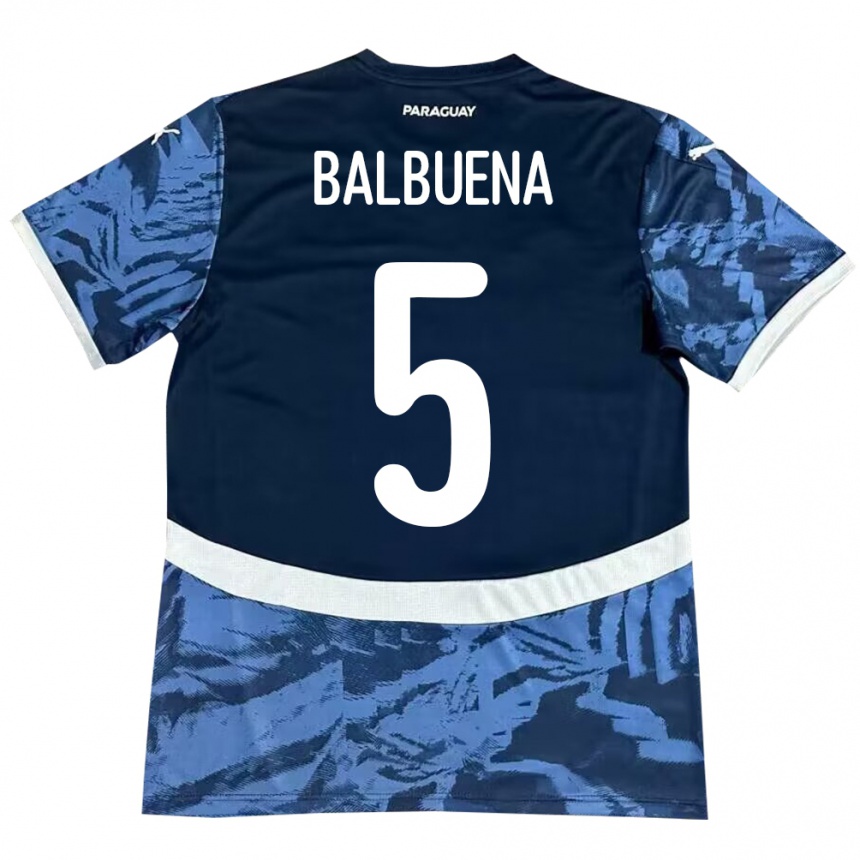 Niño Fútbol Camiseta Paraguay Fabián Balbuena #5 Azul 2ª Equipación 24-26 México