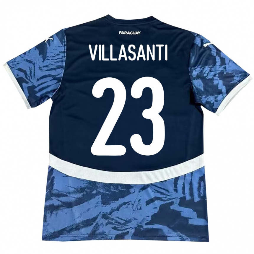 Niño Fútbol Camiseta Paraguay Mathías Villasanti #23 Azul 2ª Equipación 24-26 México