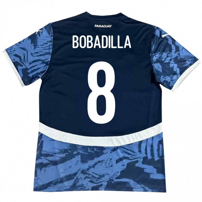 Niño Fútbol Camiseta Paraguay Damián Bobadilla #8 Azul 2ª Equipación 24-26 México