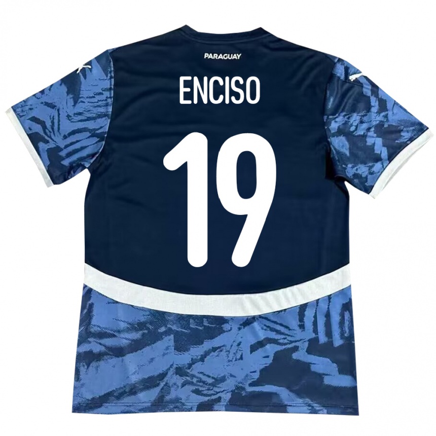 Niño Fútbol Camiseta Paraguay Julio Enciso #19 Azul 2ª Equipación 24-26 México