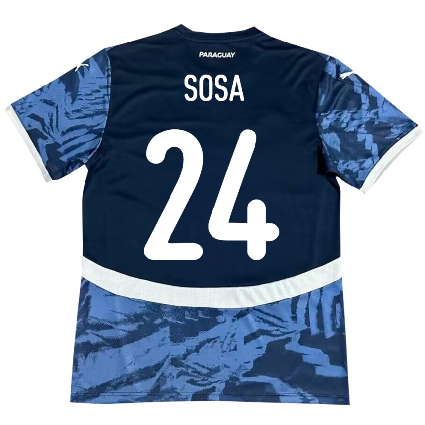 Niño Fútbol Camiseta Paraguay Ramón Sosa #24 Azul 2ª Equipación 24-26 México