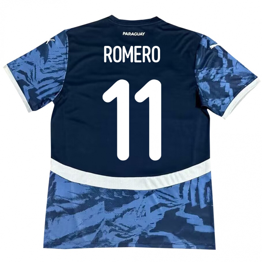 Niño Fútbol Camiseta Paraguay Ángel Romero #11 Azul 2ª Equipación 24-26 México