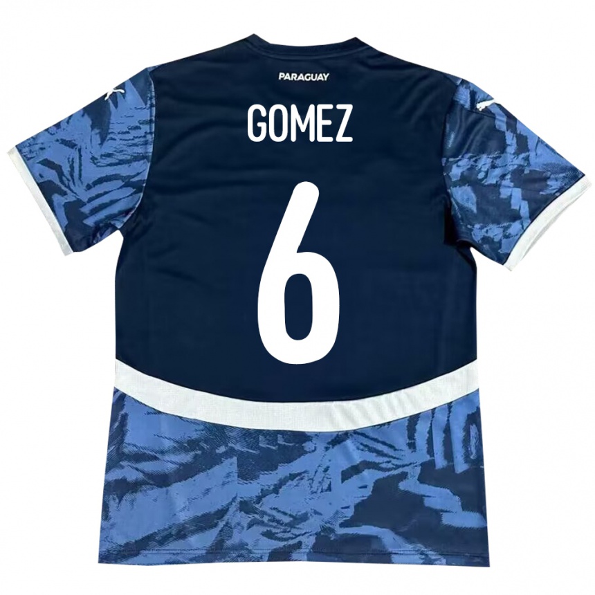 Niño Fútbol Camiseta Paraguay Marcos Gómez #6 Azul 2ª Equipación 24-26 México