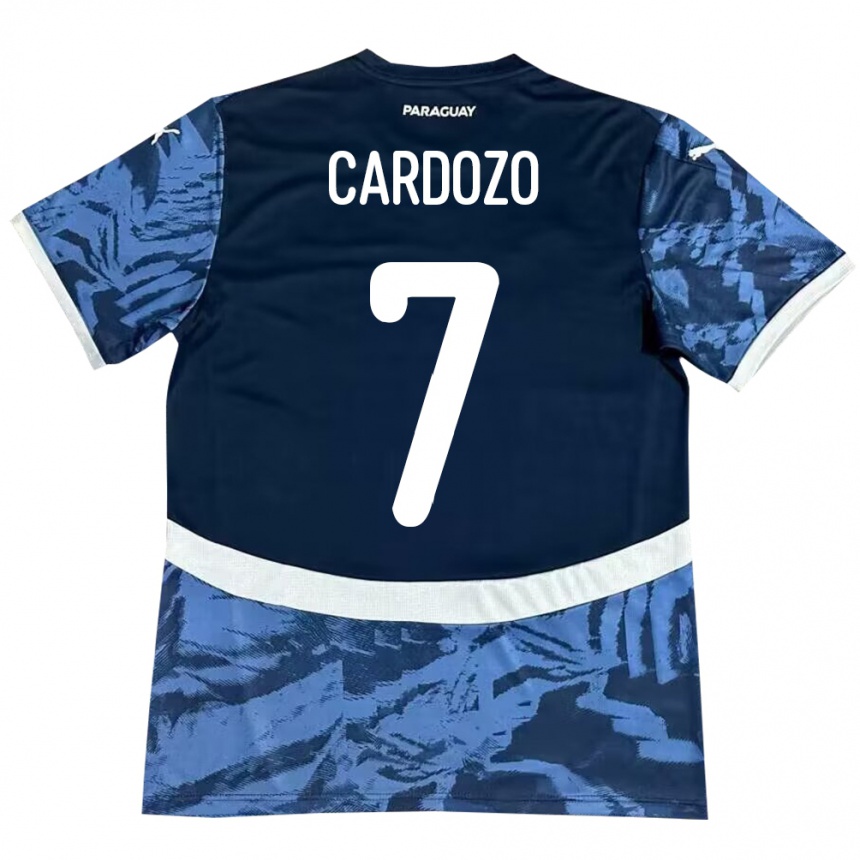 Niño Fútbol Camiseta Paraguay Fernando Cardozo #7 Azul 2ª Equipación 24-26 México