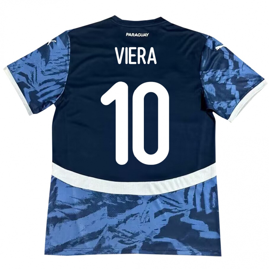 Niño Fútbol Camiseta Paraguay Wílder Viera #10 Azul 2ª Equipación 24-26 México