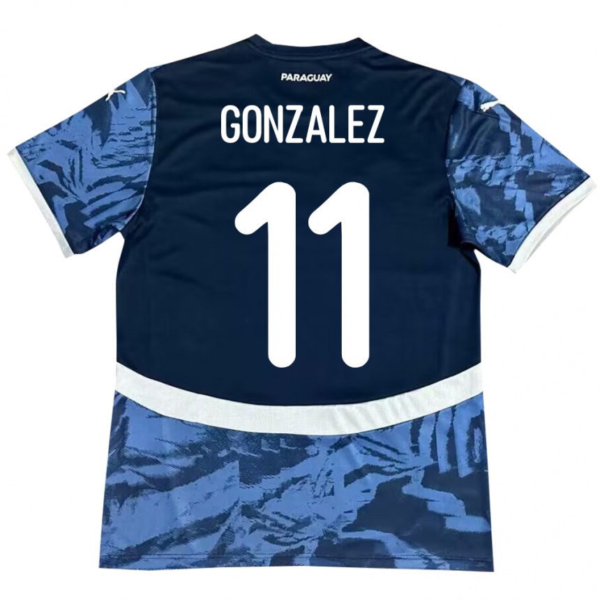 Niño Fútbol Camiseta Paraguay Enso González #11 Azul 2ª Equipación 24-26 México