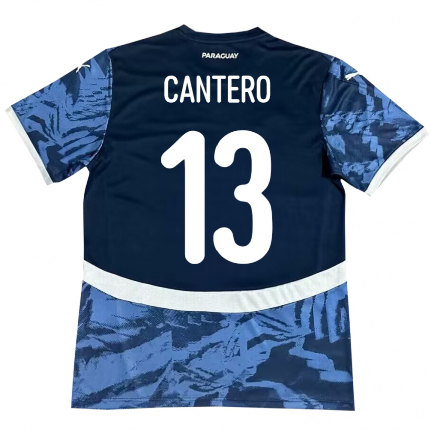 Niño Fútbol Camiseta Paraguay Alexis Cantero #13 Azul 2ª Equipación 24-26 México