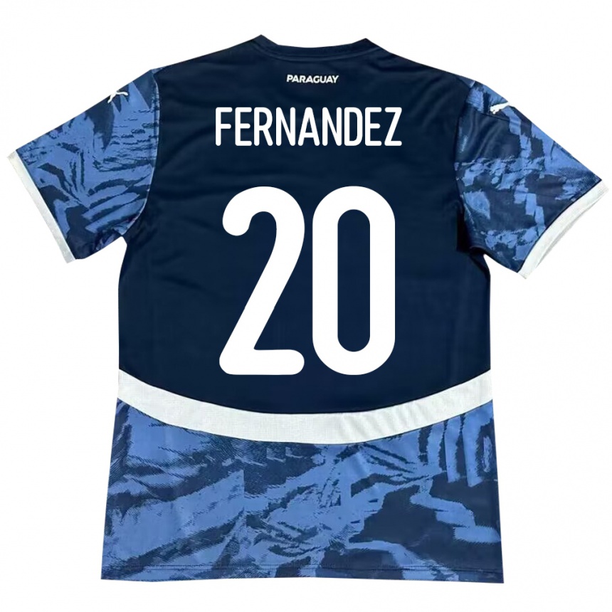 Niño Fútbol Camiseta Paraguay Marcelo Fernández #20 Azul 2ª Equipación 24-26 México