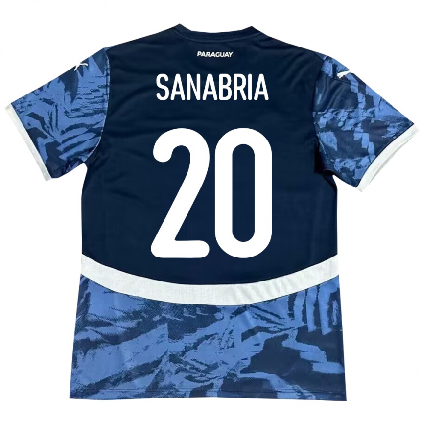 Niño Fútbol Camiseta Paraguay Tobías Sanabria #20 Azul 2ª Equipación 24-26 México