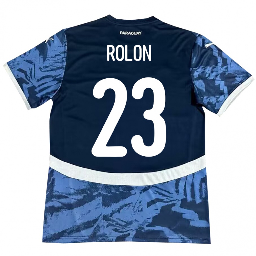 Niño Fútbol Camiseta Paraguay Luis Rolón #23 Azul 2ª Equipación 24-26 México