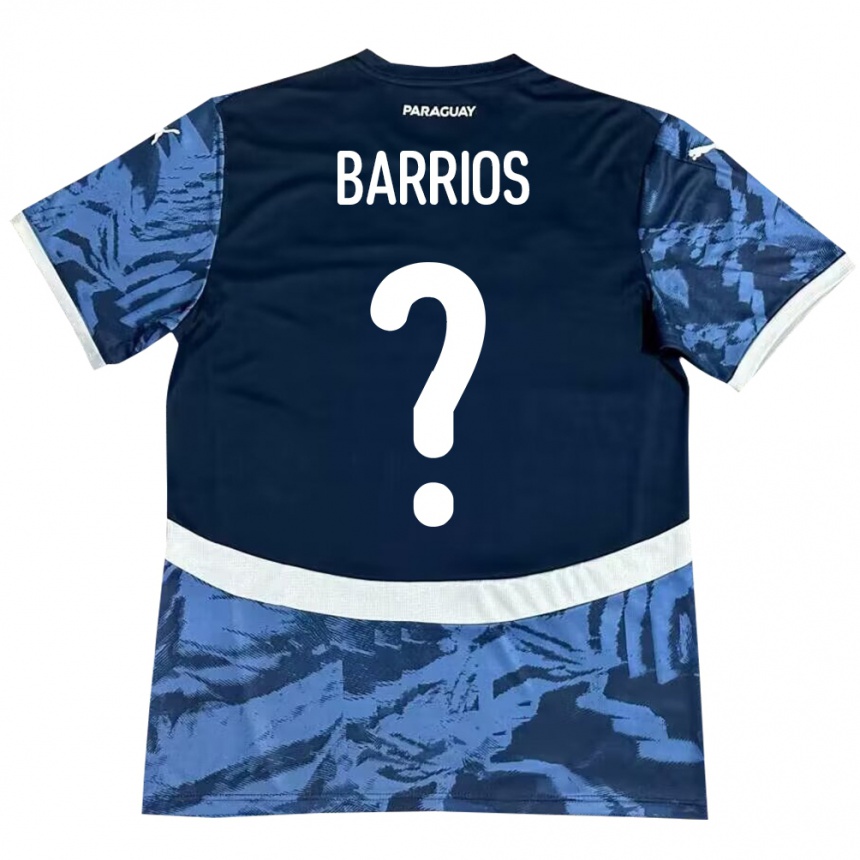 Niño Fútbol Camiseta Paraguay Fabio Barrios #0 Azul 2ª Equipación 24-26 México