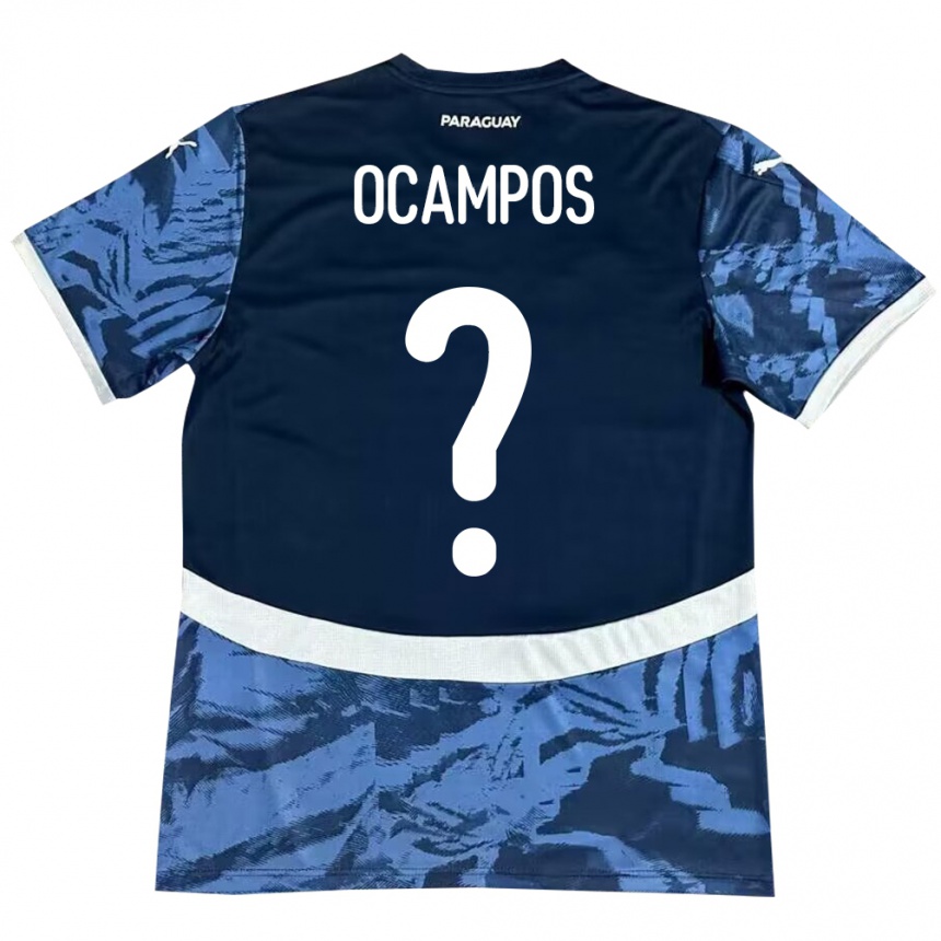 Niño Fútbol Camiseta Paraguay Santiago Ocampos #0 Azul 2ª Equipación 24-26 México