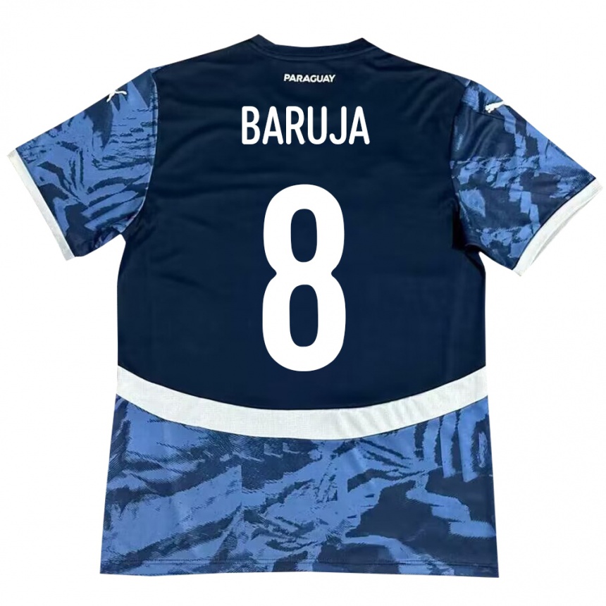 Niño Fútbol Camiseta Paraguay Fabrizio Baruja #8 Azul 2ª Equipación 24-26 México